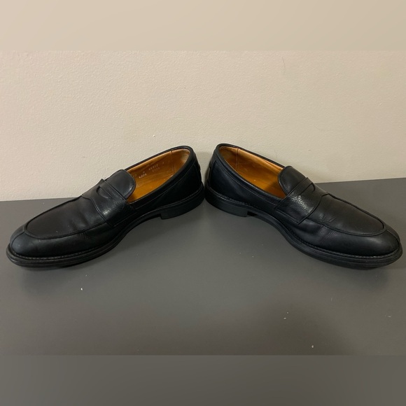 Allen Edmonds Men's Black Leather "Breton" Penny Loafer Rubber Sole Size 10B - Picture 2 of 14